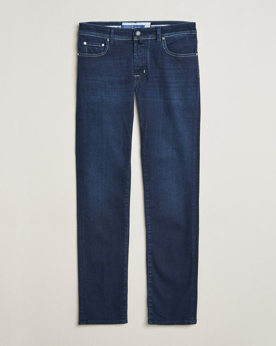 Men | Jeans | Jacob Cohën | Bard Slim Fit Stretch Rinse Jeans Dark Blue