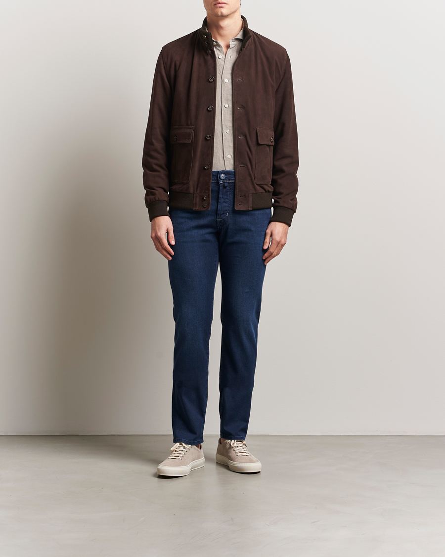 Men | Jeans | Jacob Cohën | Bard Slim Fit Stretch Rinse Jeans Dark Blue