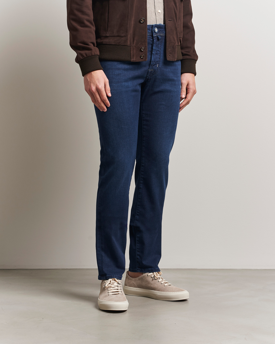 Men | Jeans | Jacob Cohën | Bard Slim Fit Stretch Rinse Jeans Dark Blue
