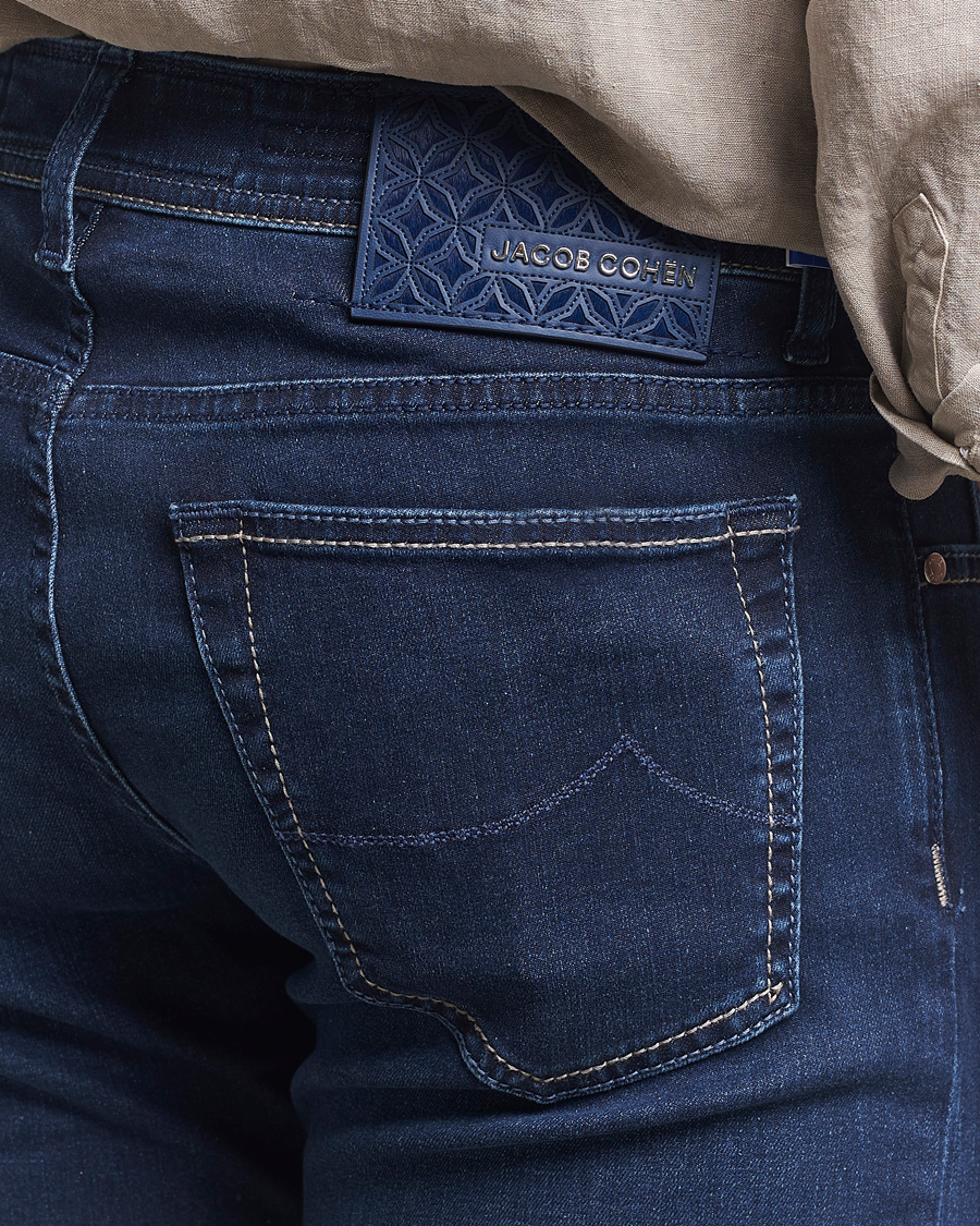 Men | Jeans | Jacob Cohën | Bard Slim Fit Stretch Rinse Jeans Dark Blue