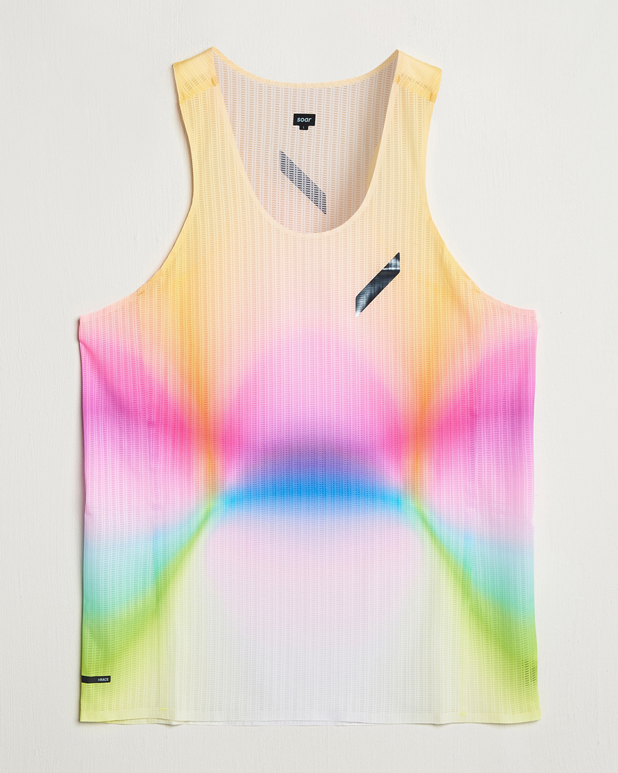 Men | T-Shirts | SOAR Running | Race Vest Summer Rainbow