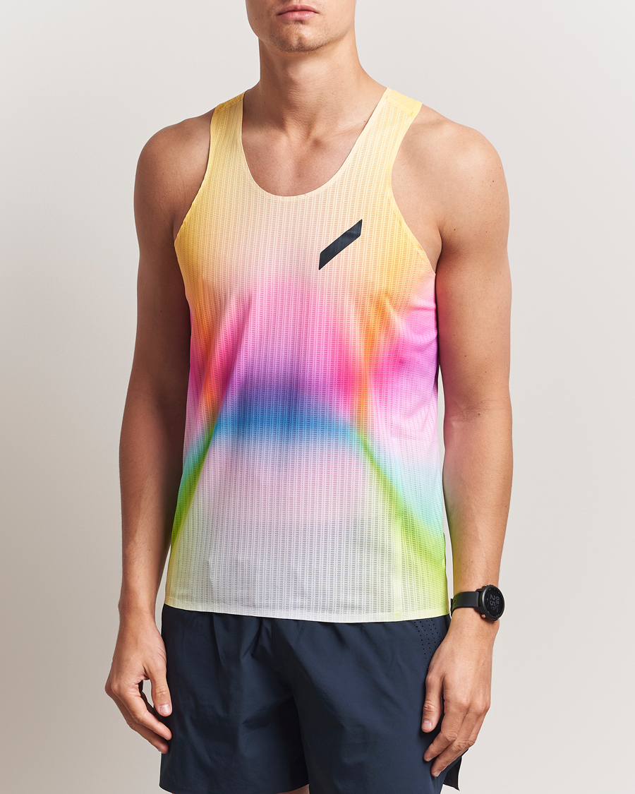 Men | T-Shirts | SOAR Running | Race Vest Summer Rainbow