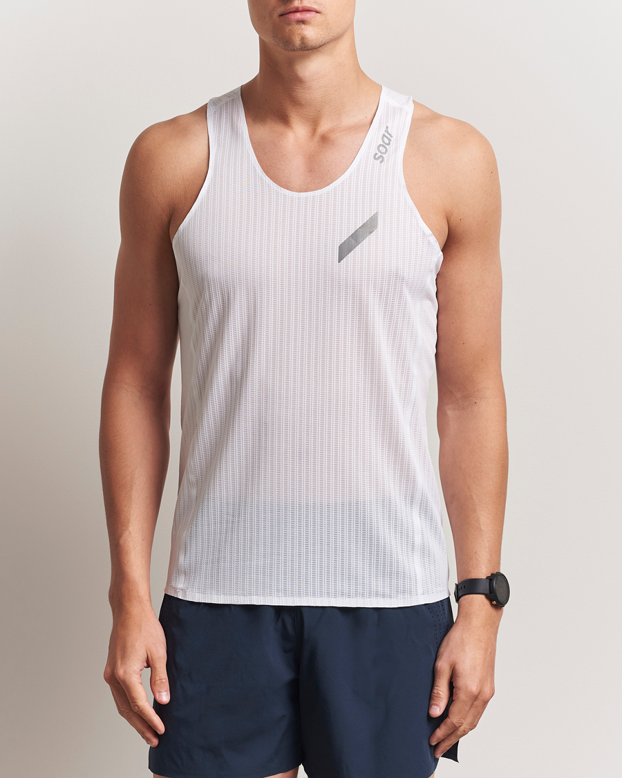 Men | T-Shirts | SOAR Running | Race Vest White