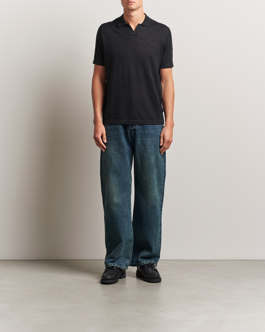 Men | Polo Shirts | LES DEUX | Emmanuel Knit Polo Black