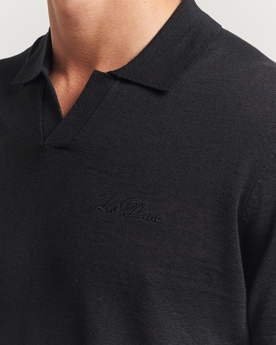 Men | Polo Shirts | LES DEUX | Emmanuel Knit Polo Black