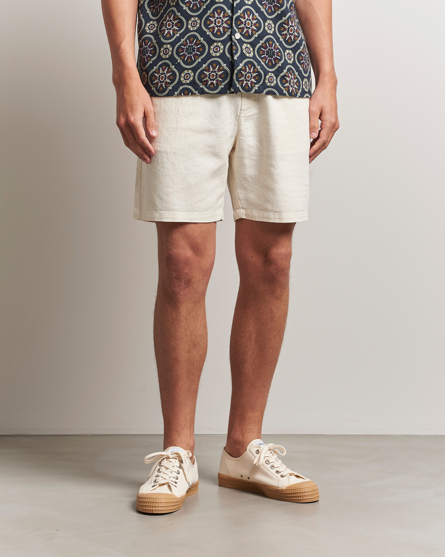 Men | Shorts | LES DEUX | Otto Linen Shorts Ivory
