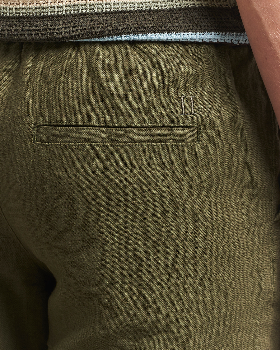 Men | Trousers | LES DEUX | Patrick Linen Pants Olive Night