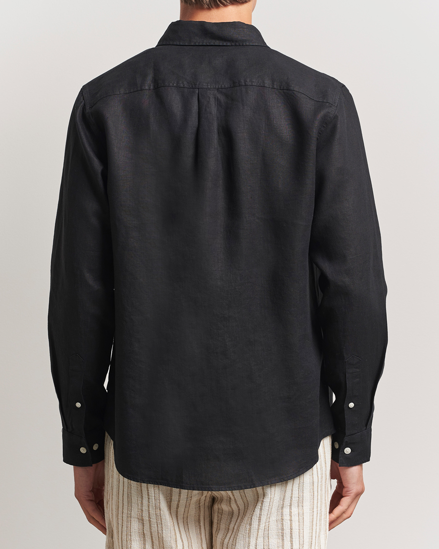 Men | Shirts | LES DEUX | Konrad Linen Shirt Black
