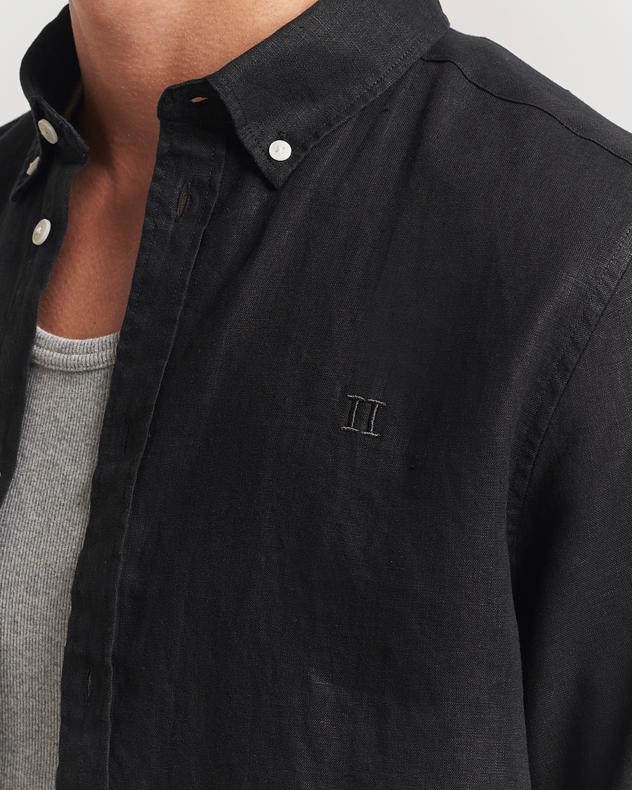 Men | Shirts | LES DEUX | Konrad Linen Shirt Black