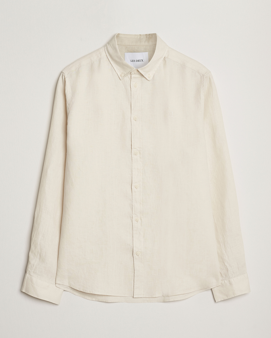 Men | Shirts | LES DEUX | Konrad Linen Shirt Ivory