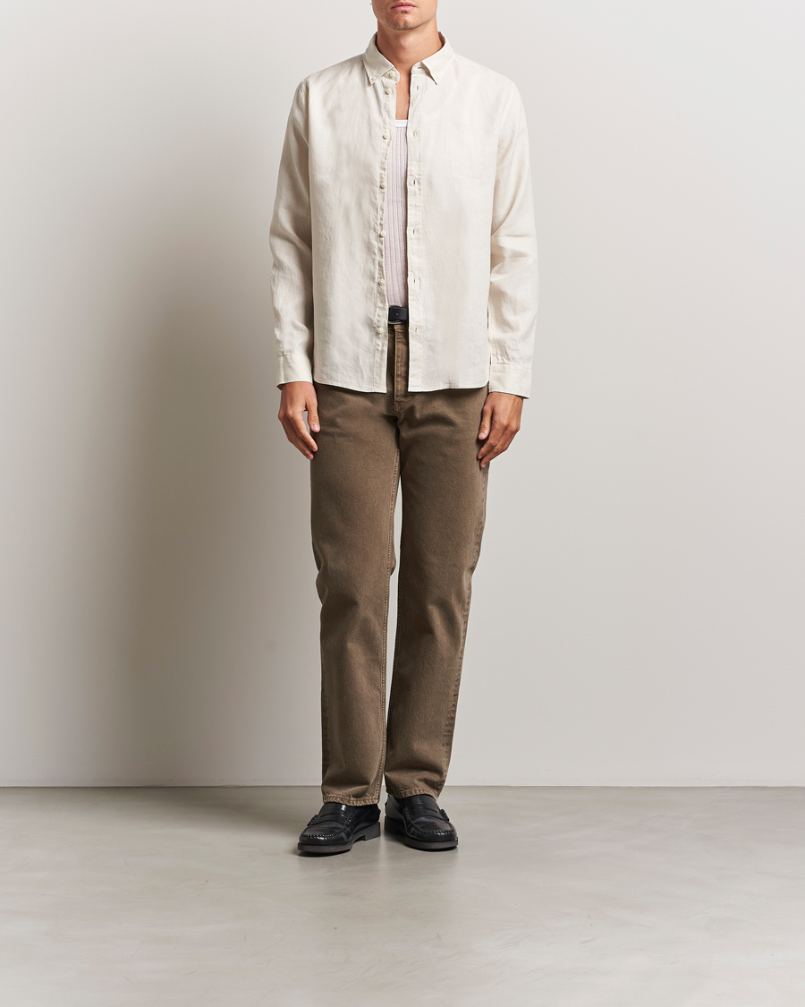 Men | Shirts | LES DEUX | Konrad Linen Shirt Ivory