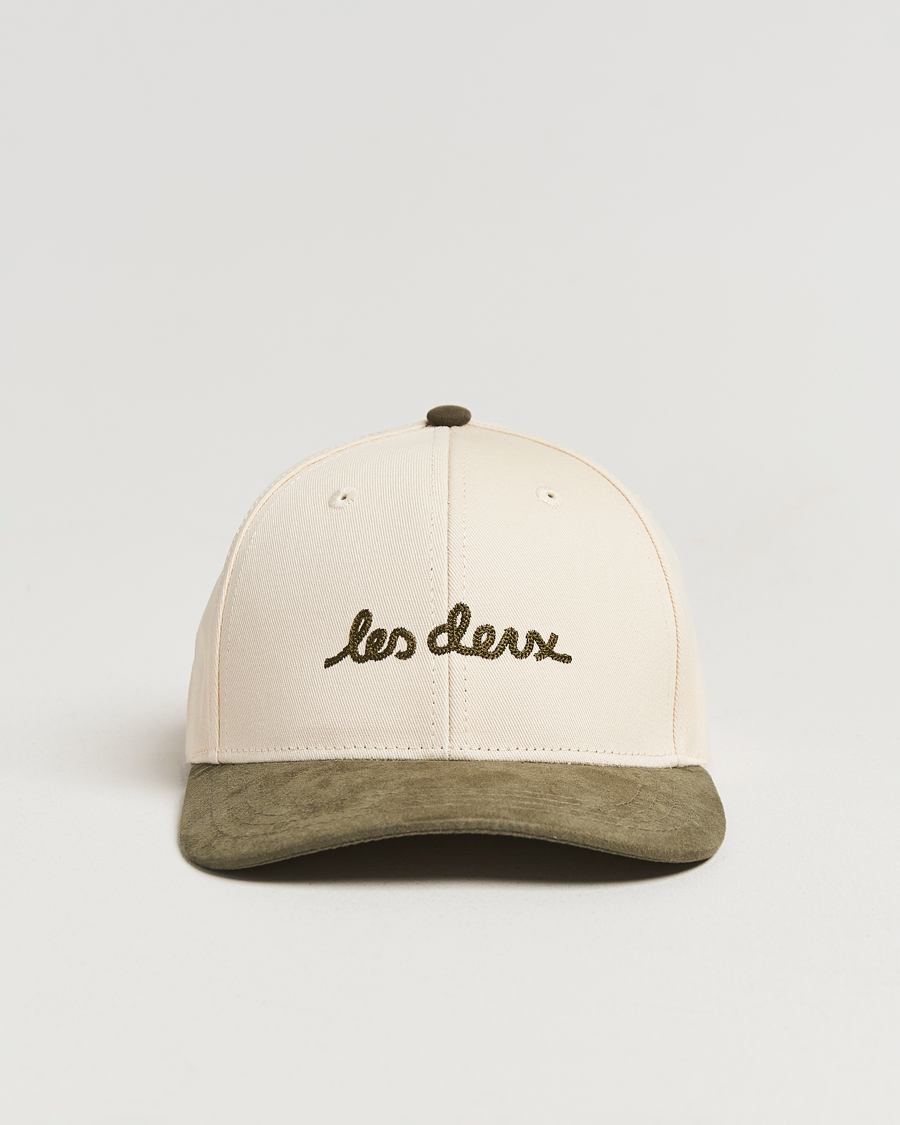 Men | Hats & Caps | LES DEUX | Brad Contrast Suede Baseball Cap Ivory
