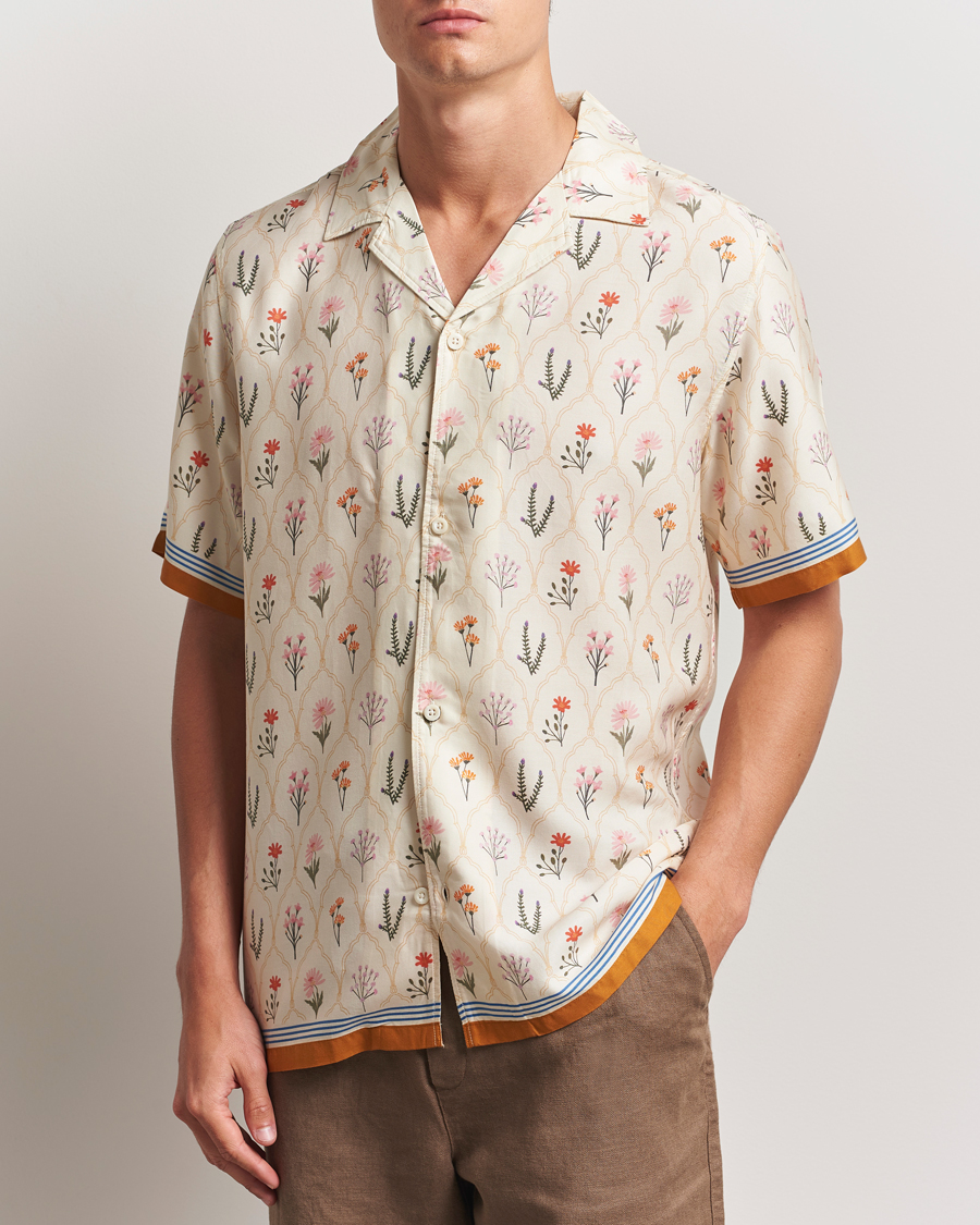 Men | Shirts | LES DEUX | Lucas AOP Wild Flower Shirt Ivory