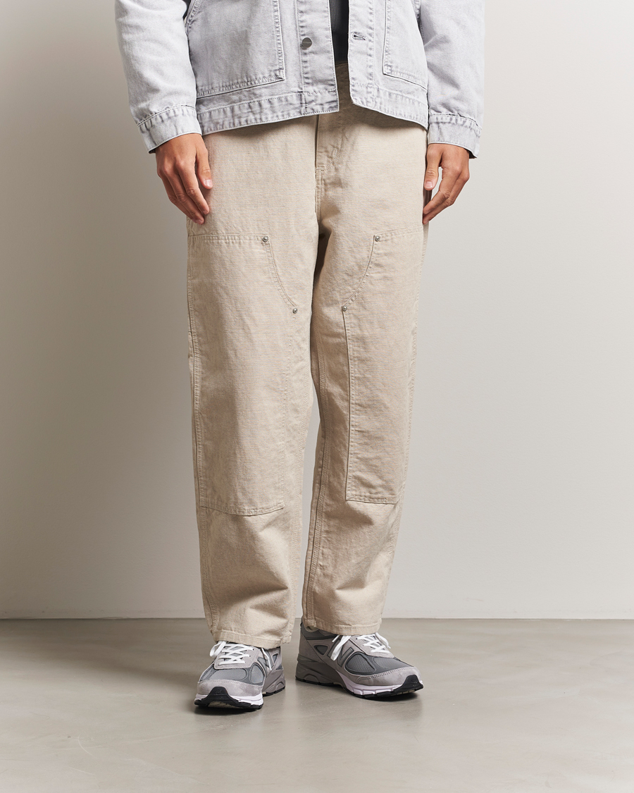 Men | Trousers | Carhartt WIP | Walter Double Knee Cotton/Linen Pant Natural