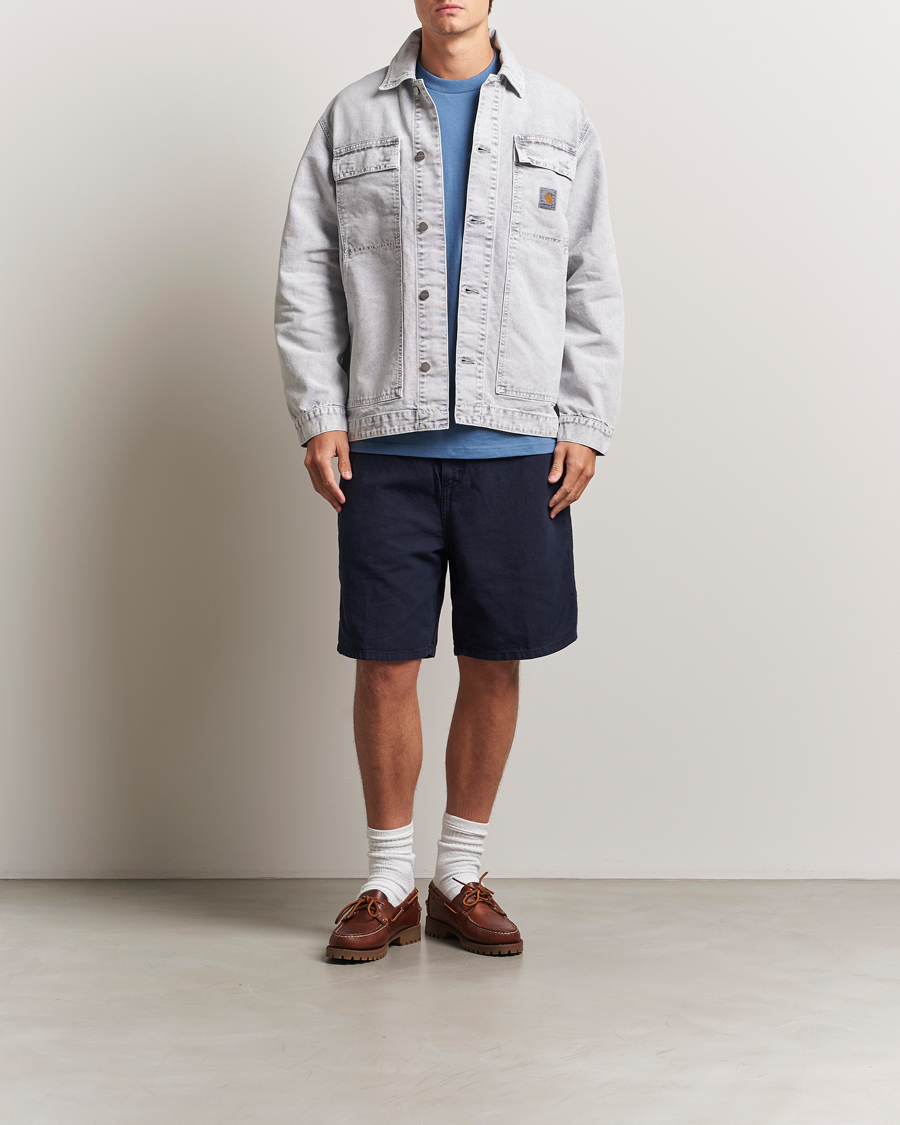 Men | Shorts | Carhartt WIP | Walter Single Knee Cotton/Linen Short Dark Navy