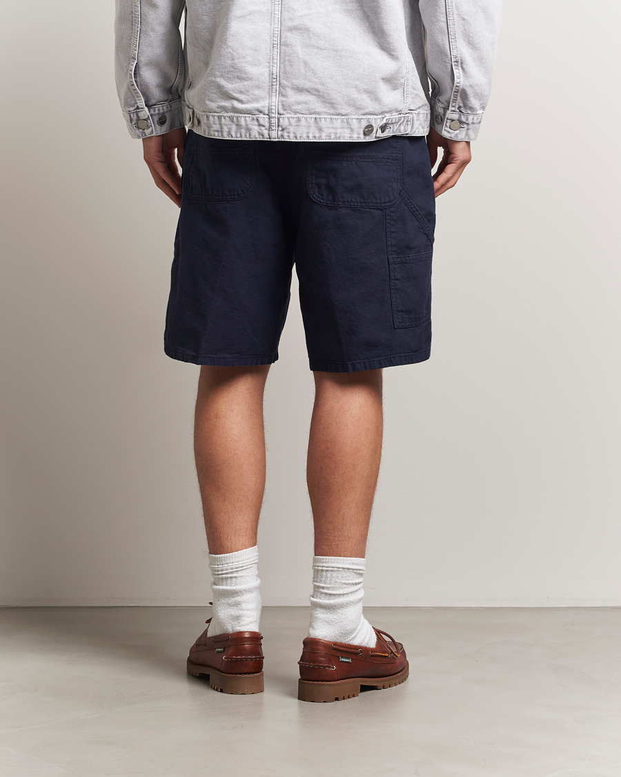 Men | Shorts | Carhartt WIP | Walter Single Knee Cotton/Linen Short Dark Navy