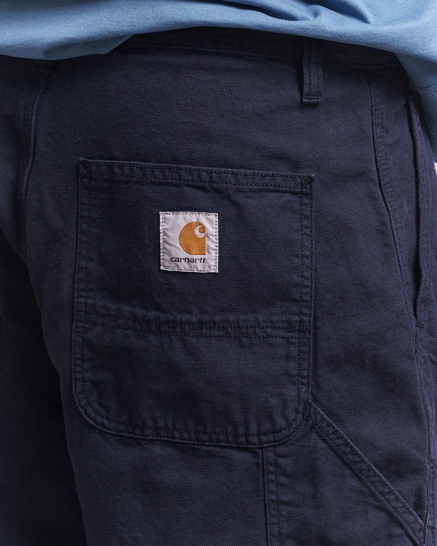Men | Shorts | Carhartt WIP | Walter Single Knee Cotton/Linen Short Dark Navy