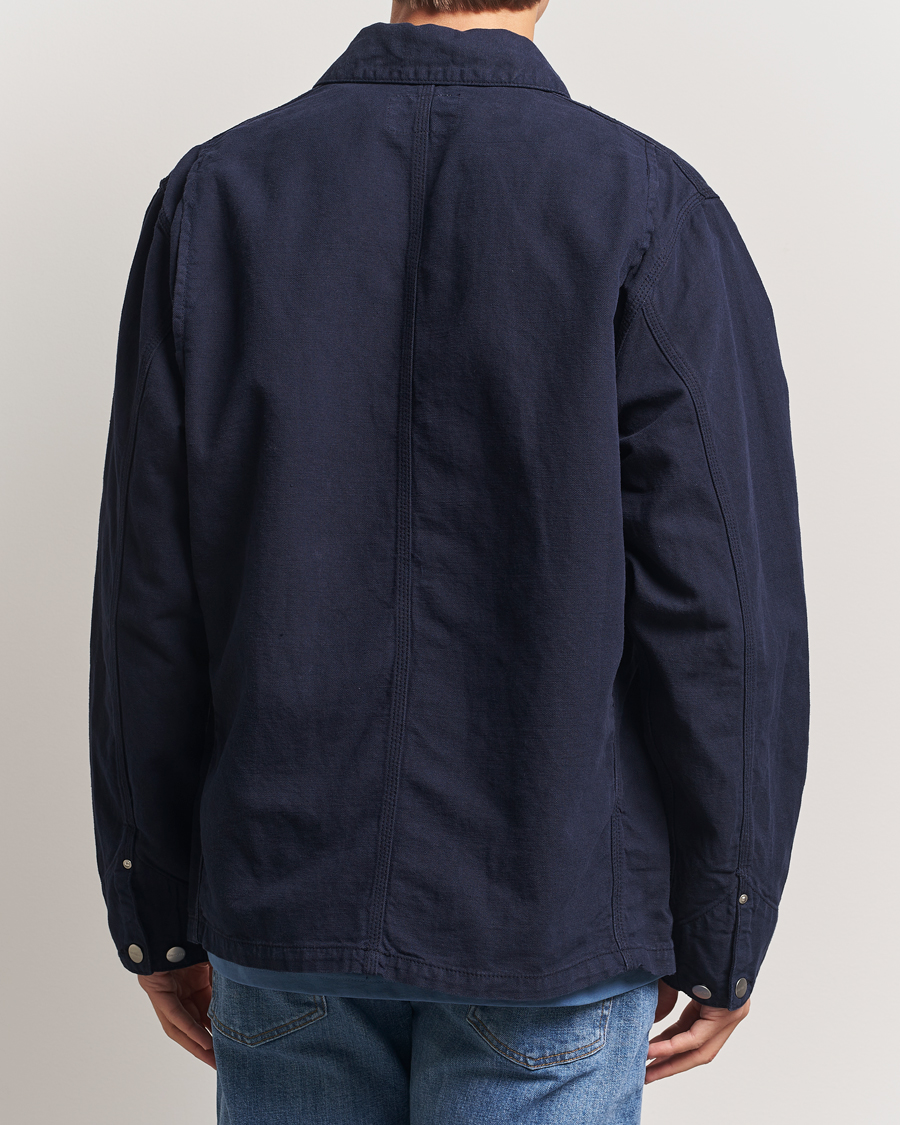 Men | Coats & Jackets | Carhartt WIP | Walter Cotton/Linen Chore Coat Dark Navy