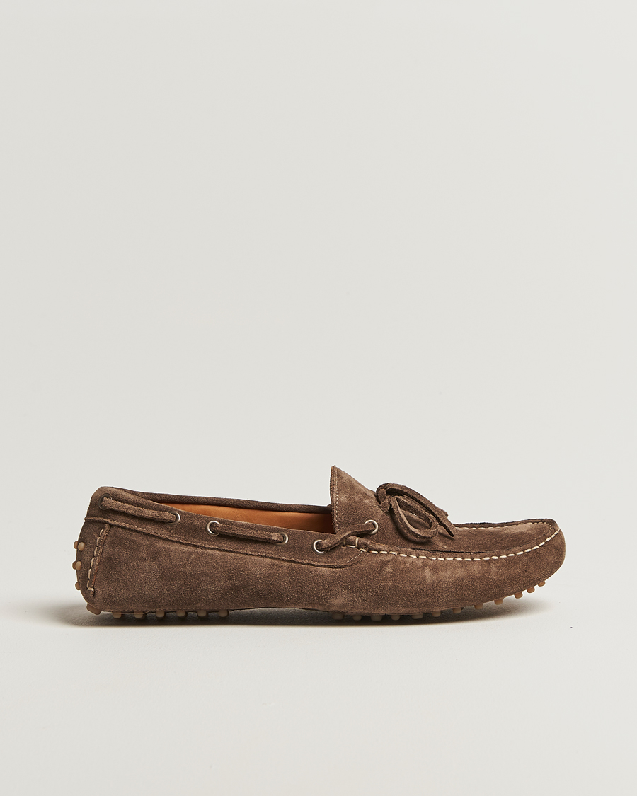 Men | Moccasins | Myrqvist | Tofta Car Shoe Taupe Suede