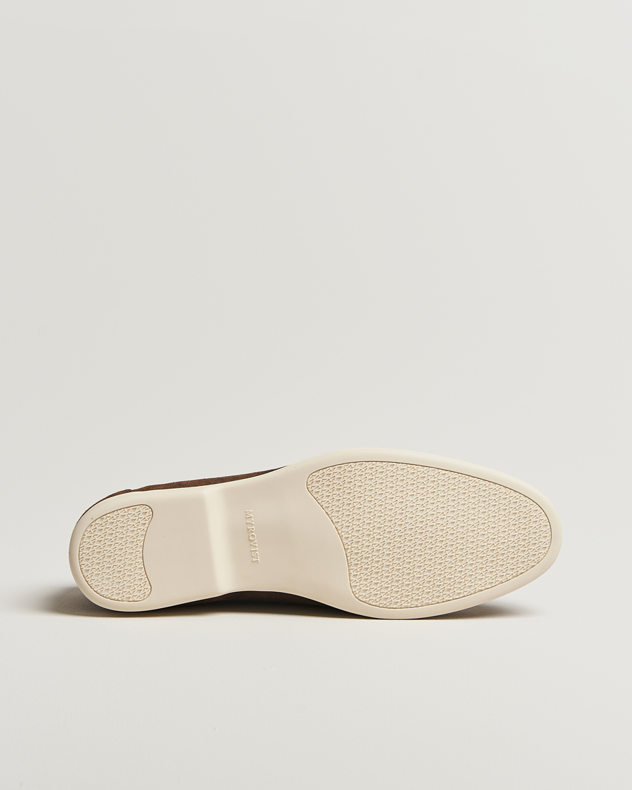 Men | Boat Shoes | Myrqvist | Sandhamn Boat Shoe Waxed Chestnut Suede