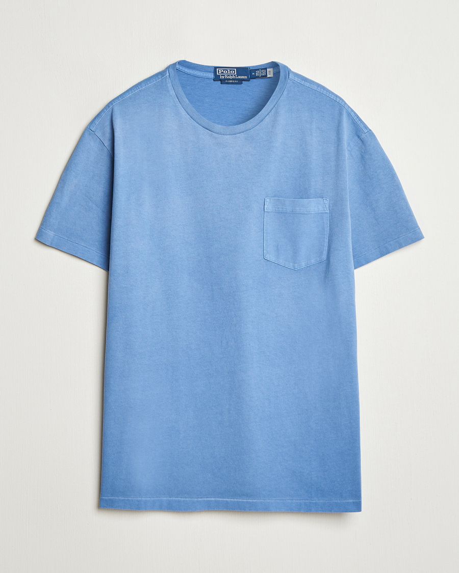 Men | T-Shirts | Polo Ralph Lauren | Washed Classic Fit Pocket Tee Campus Blue