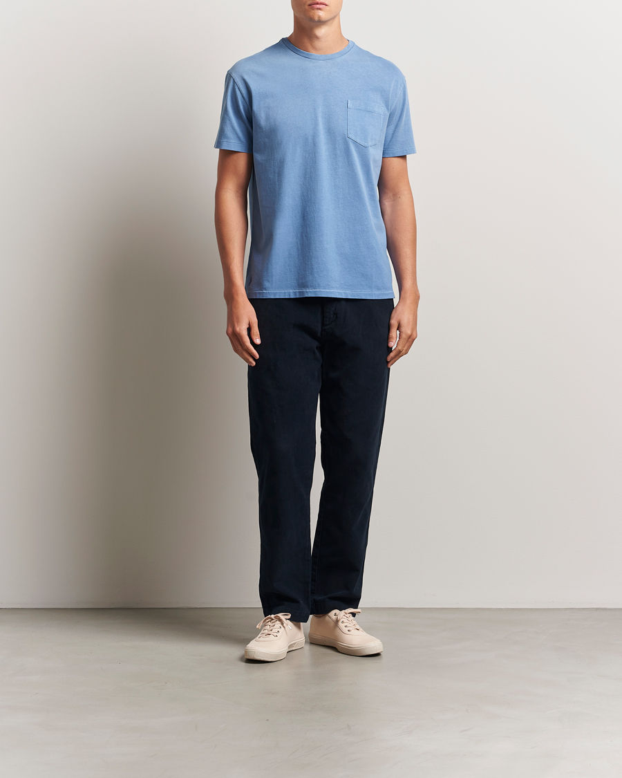 Men | T-Shirts | Polo Ralph Lauren | Washed Classic Fit Pocket Tee Campus Blue