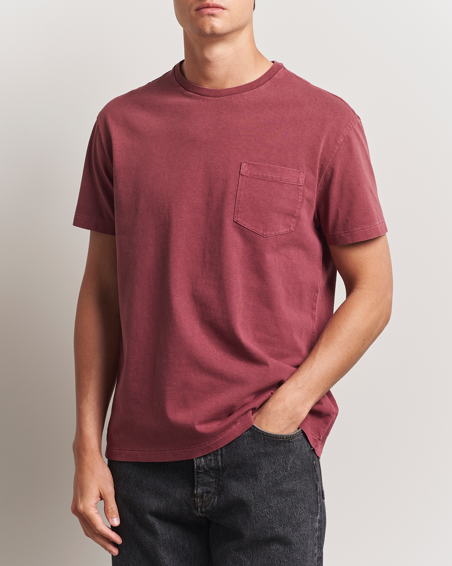 Men | T-Shirts | Polo Ralph Lauren | Washed Classic Fit Pocket Tee Red Wine