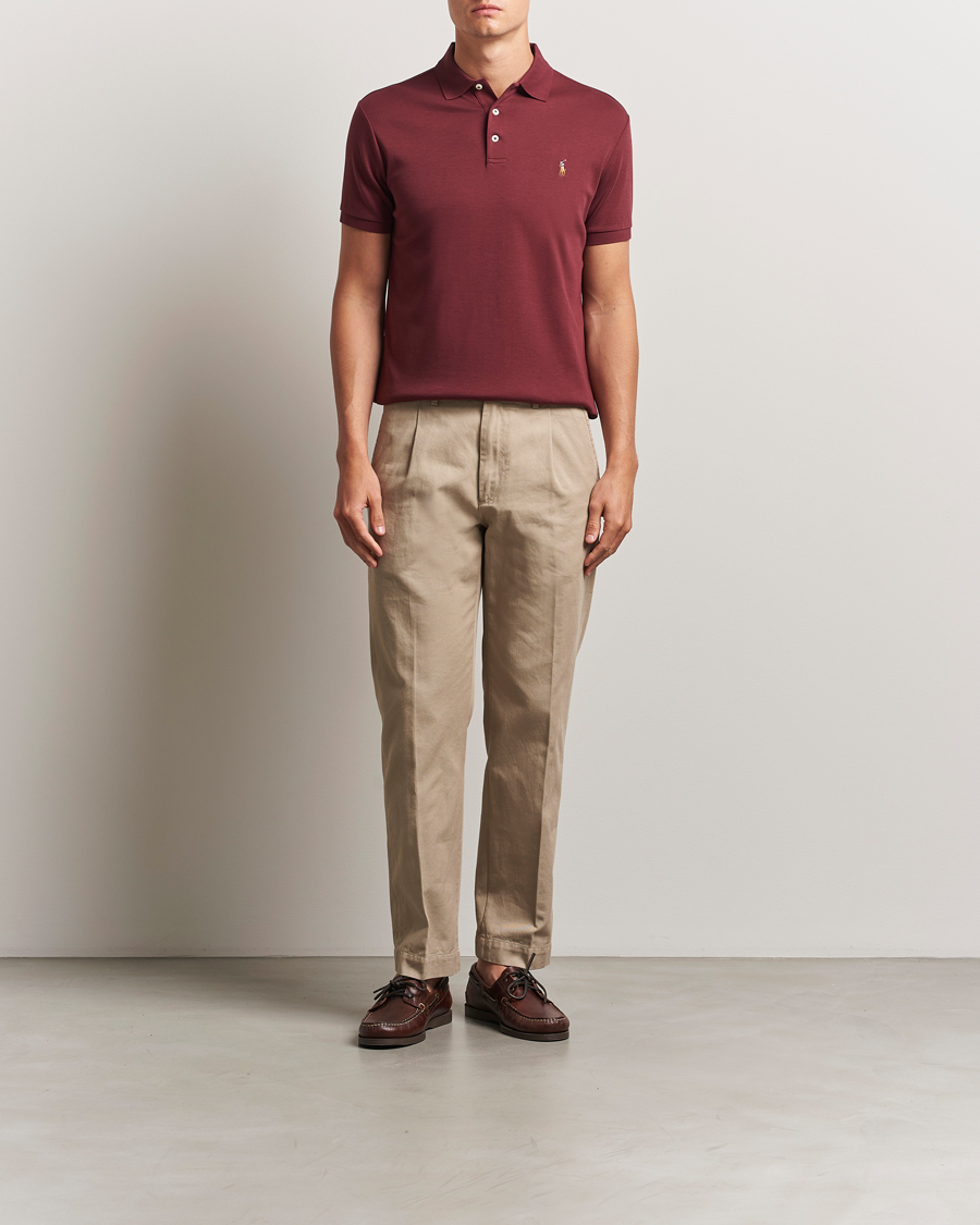 Men | Polo Shirts | Polo Ralph Lauren | Luxury Pima Cotton Polo Red Wine