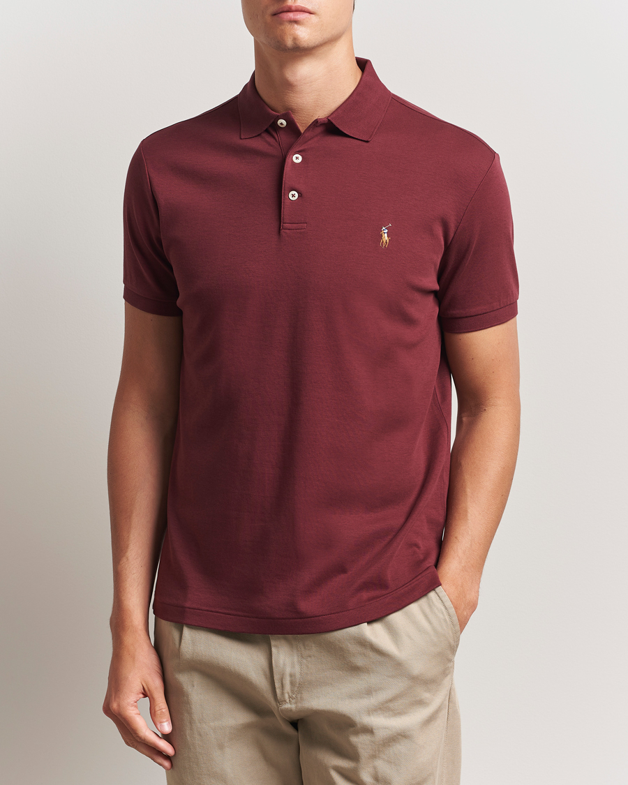 Men | Polo Shirts | Polo Ralph Lauren | Luxury Pima Cotton Polo Red Wine