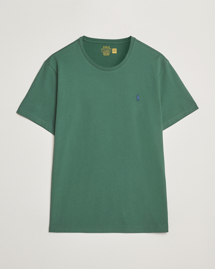 Men | T-Shirts | Polo Ralph Lauren | Custom Slim Fit Crew Neck T-Shirt Washed Forest
