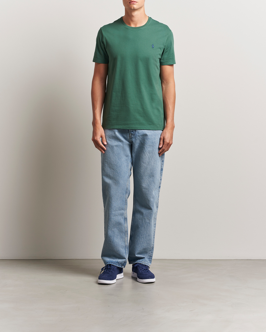 Men | T-Shirts | Polo Ralph Lauren | Custom Slim Fit Crew Neck T-Shirt Washed Forest