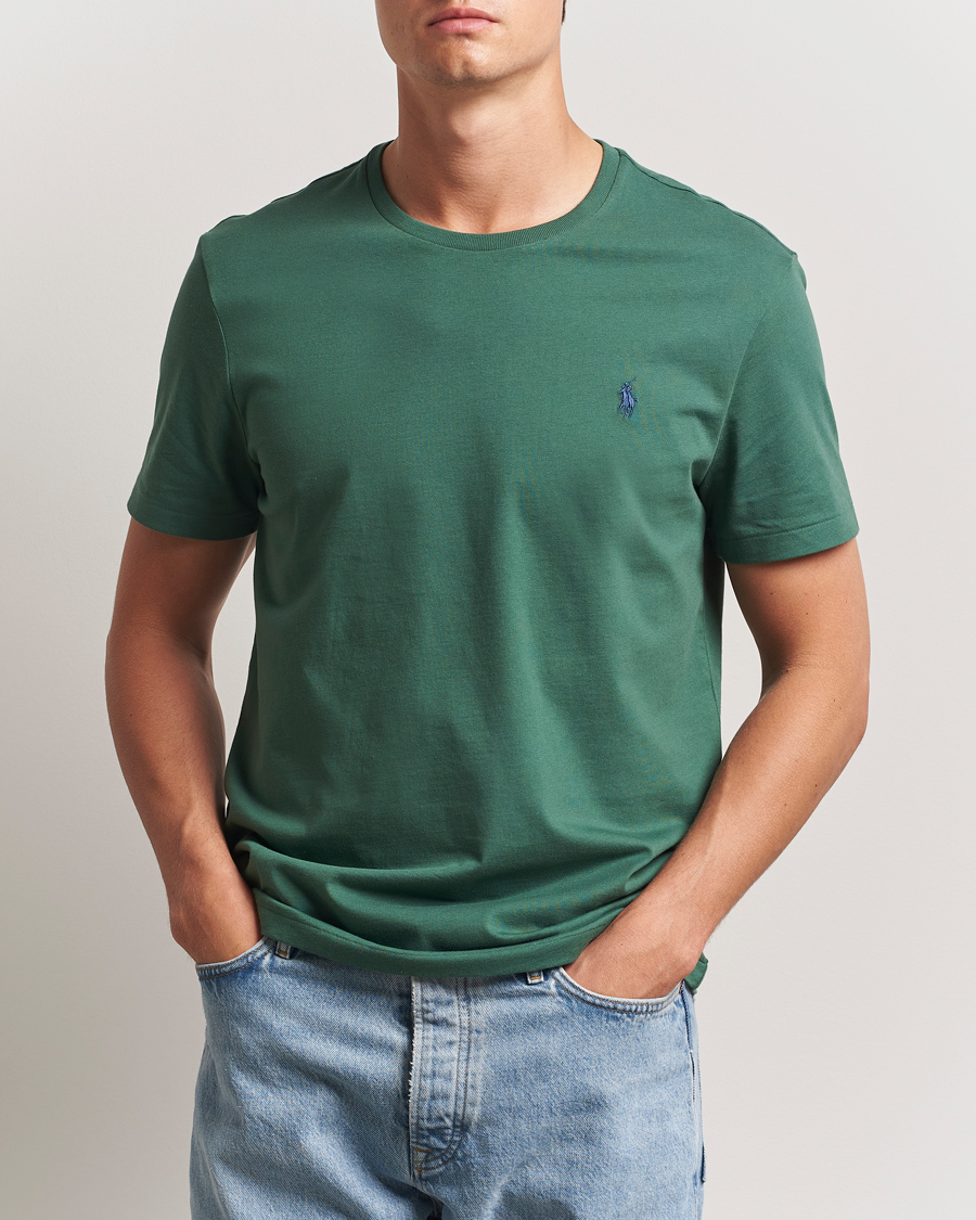 Men | T-Shirts | Polo Ralph Lauren | Custom Slim Fit Crew Neck T-Shirt Washed Forest
