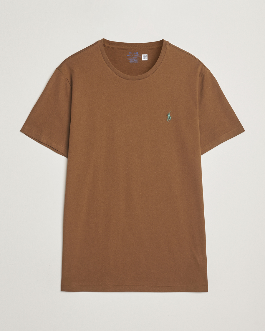 Men | T-Shirts | Polo Ralph Lauren | Custom Slim Fit Crew Neck T-Shirt Nature Brown