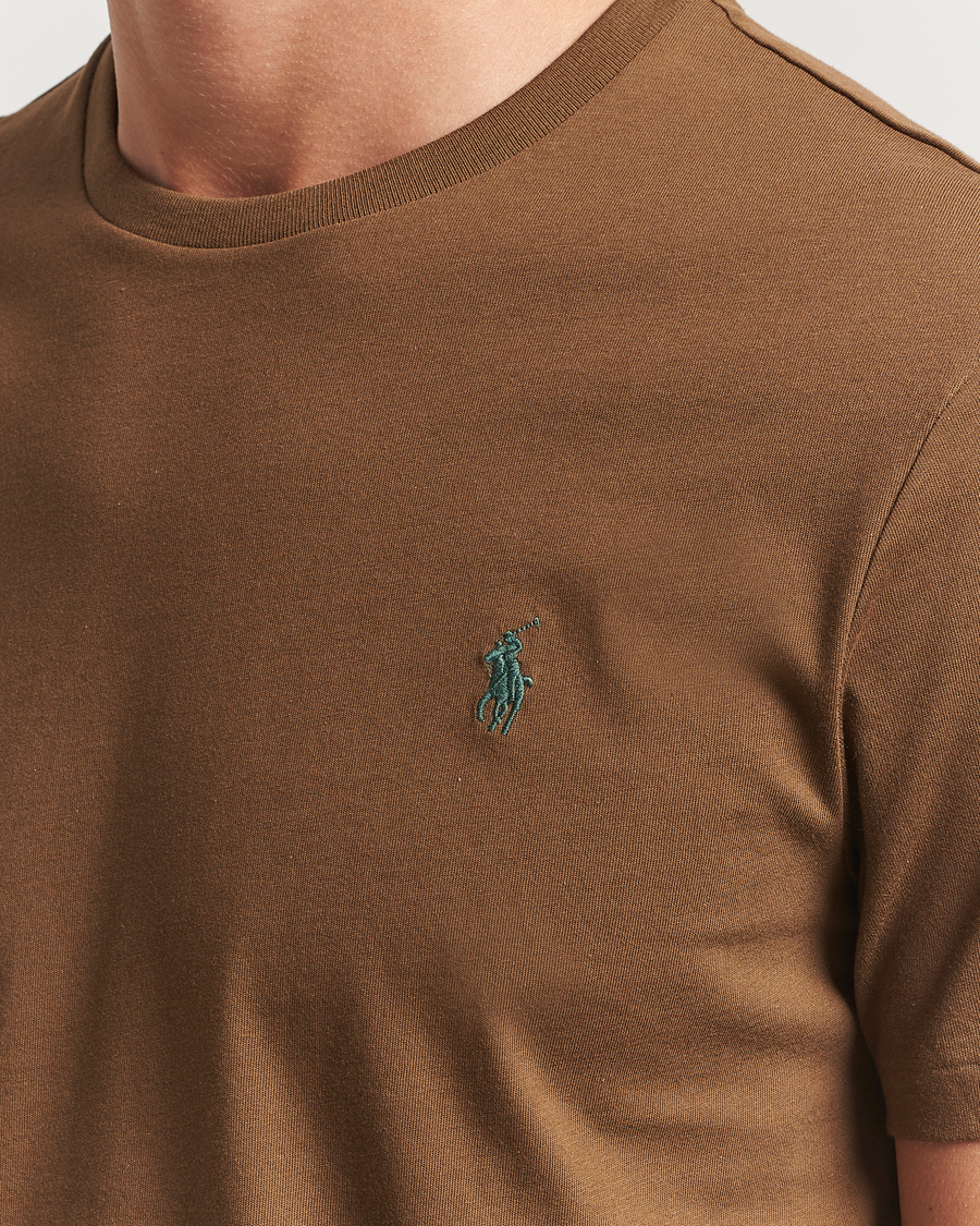 Men | T-Shirts | Polo Ralph Lauren | Custom Slim Fit Crew Neck T-Shirt Nature Brown