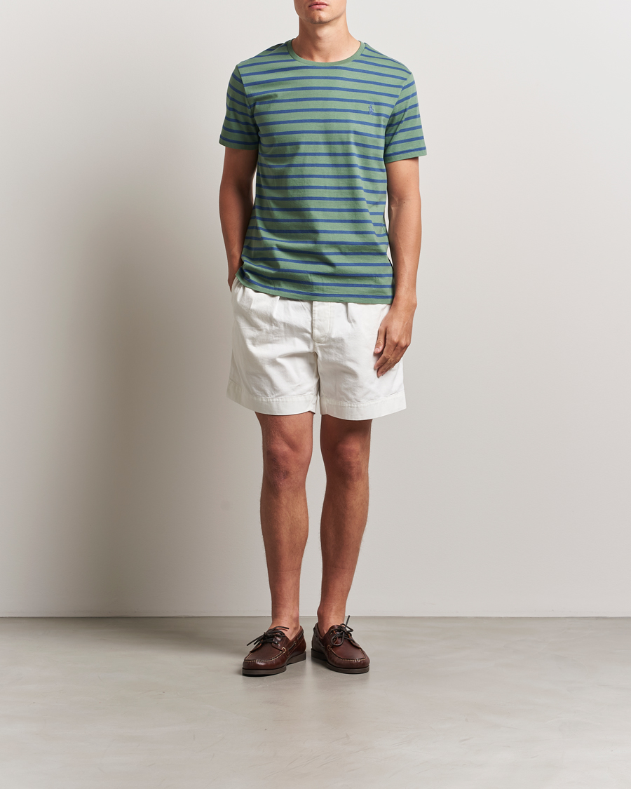 Men | T-Shirts | Polo Ralph Lauren | Custom Slim Fit Striped Tee Green/Old Royal