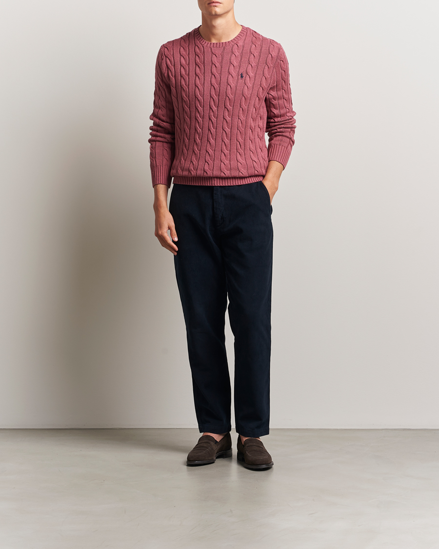 Men | Sweaters & Knitwear | Polo Ralph Lauren | Cotton Cable Pullover Prune Juice