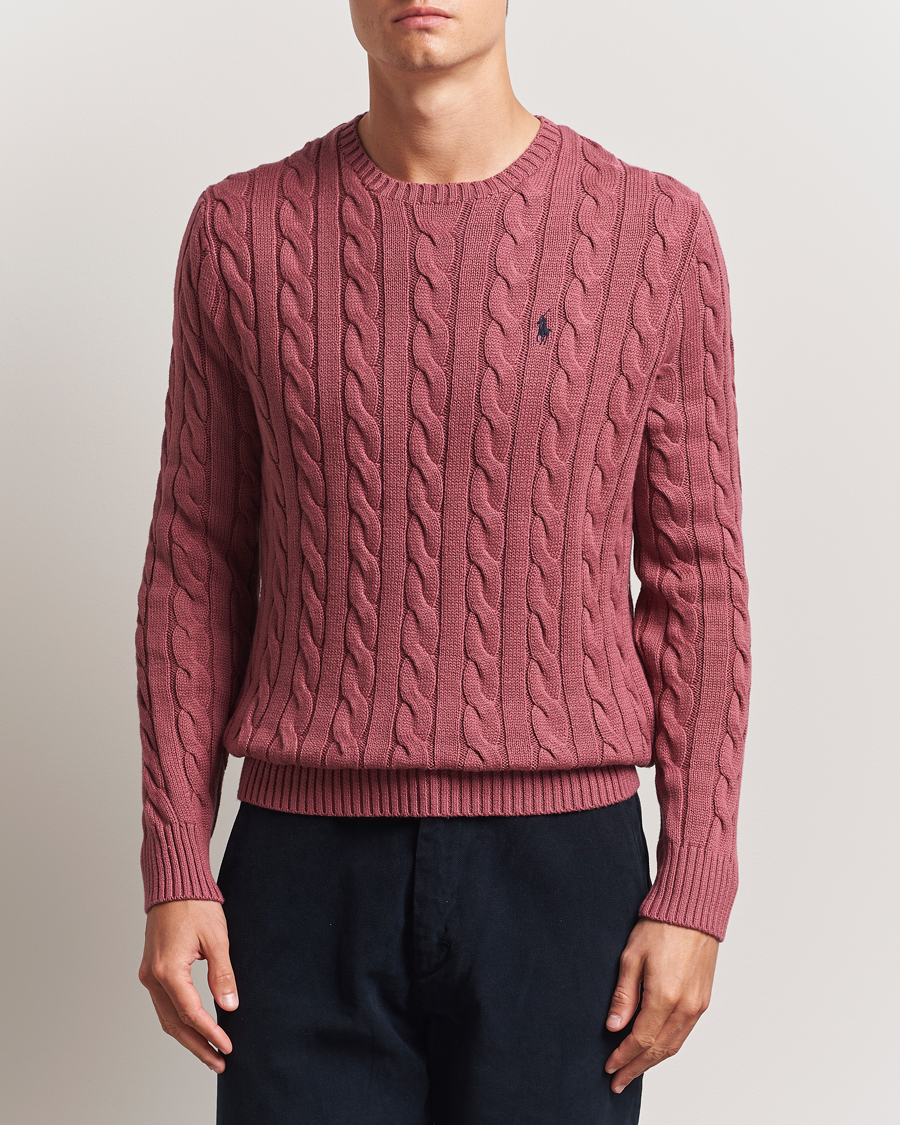 Men | Sweaters & Knitwear | Polo Ralph Lauren | Cotton Cable Pullover Prune Juice