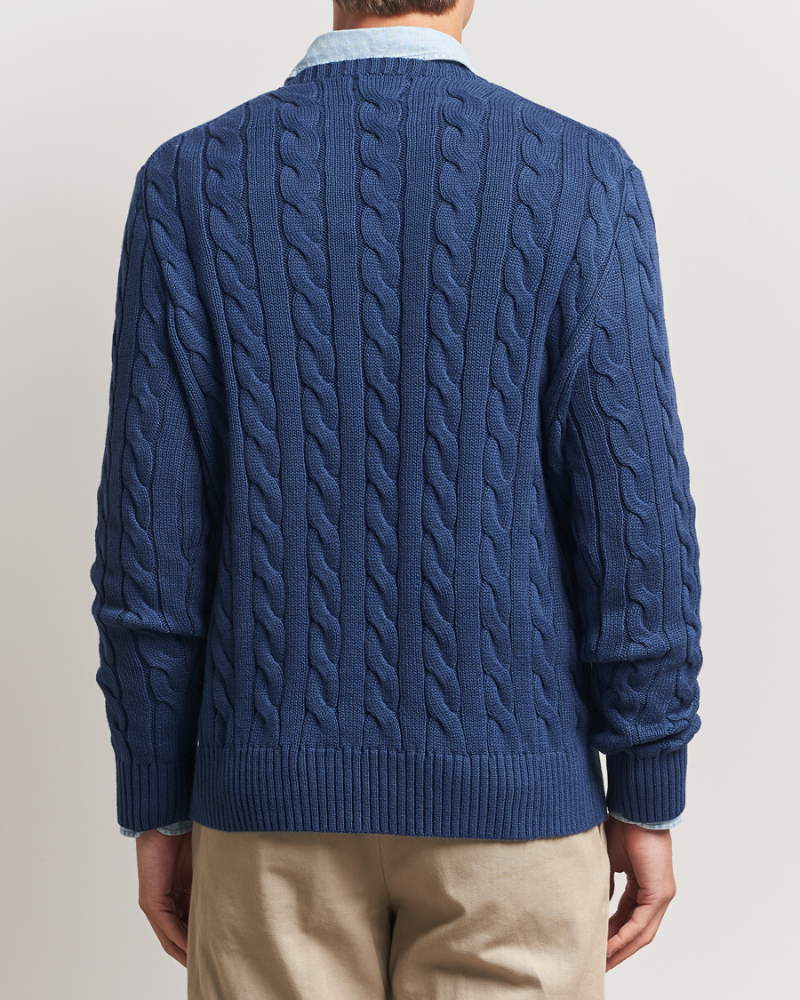Men | Sweaters & Knitwear | Polo Ralph Lauren | Cotton Cable Pullover Light Navy