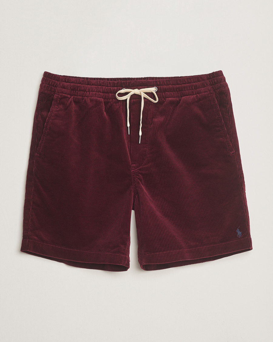 Men | Shorts | Polo Ralph Lauren | Prepster Corduroy Drawstring Shorts Ruby Red