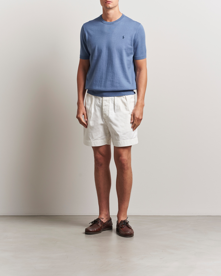 Men | Sweaters & Knitwear | Polo Ralph Lauren | Knitted Short Sleeve Tee Capri Blue
