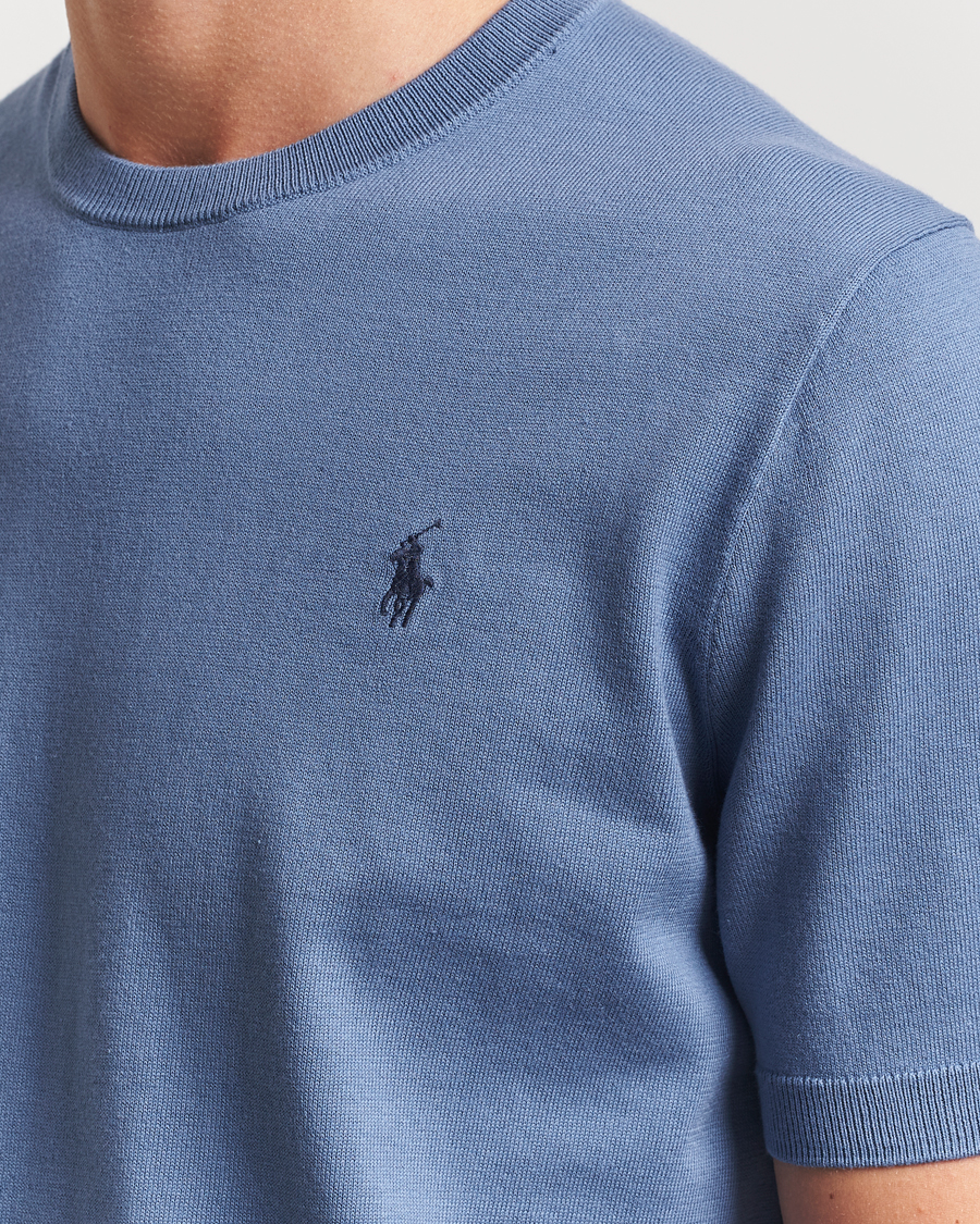 Men | Sweaters & Knitwear | Polo Ralph Lauren | Knitted Short Sleeve Tee Capri Blue