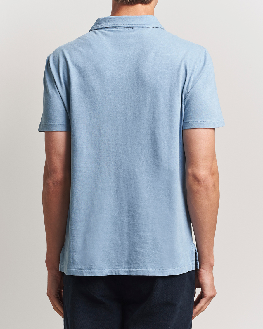 Men | Polo Shirts | Polo Ralph Lauren | Johnny Cotton/Linen Polo Channel Blue