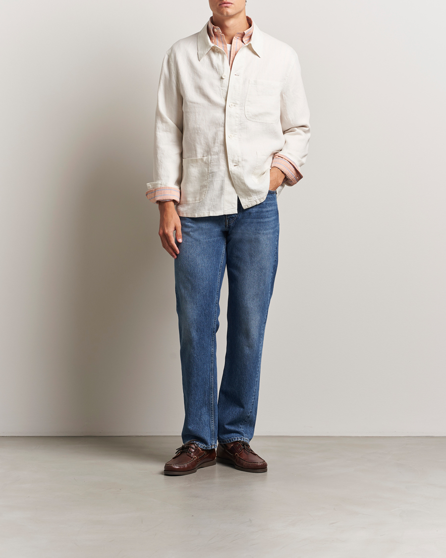 Men | Coats & Jackets | Polo Ralph Lauren | Chore Linen Shirt Jacket Antique Cream