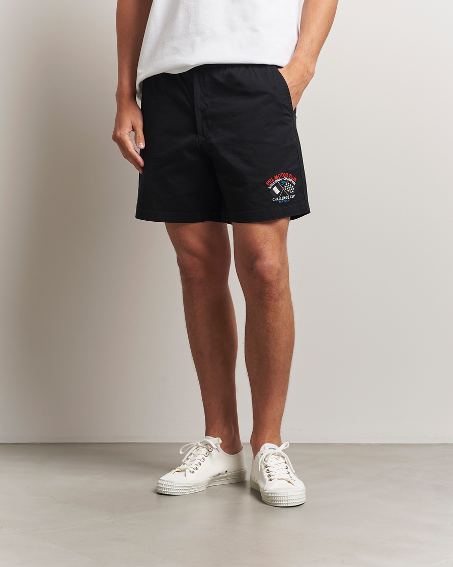 Men | Shorts | Polo Ralph Lauren | Prepster Flat Front Shorts Polo Black/Motor Club