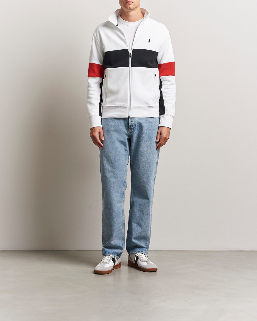 Men | Sweaters & Knitwear | Polo Ralph Lauren | Striped Track Jacket Ceramic White/Multi