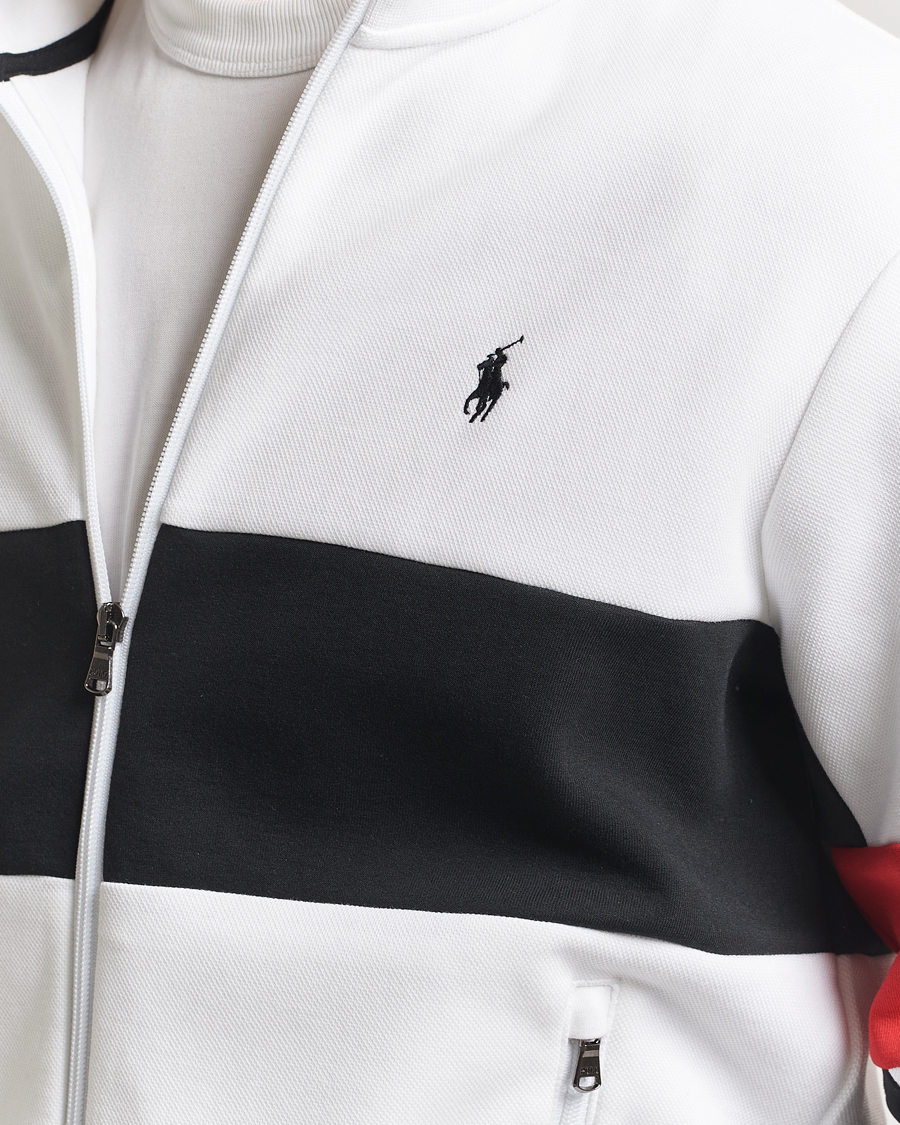 Men | Sweaters & Knitwear | Polo Ralph Lauren | Striped Track Jacket Ceramic White/Multi