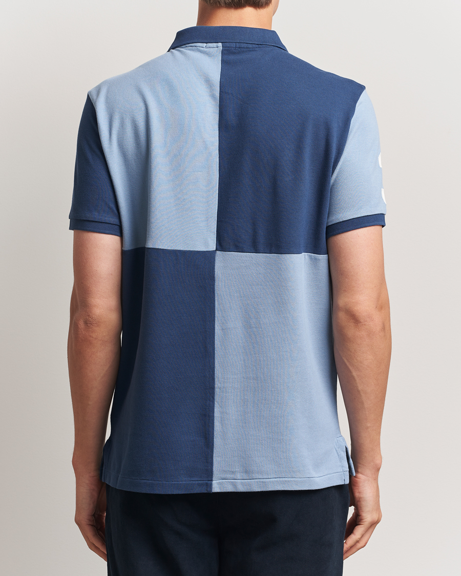 Men | Polo Shirts | Polo Ralph Lauren | Custom Slim Check Polo Rustic Navy/Channel Blue