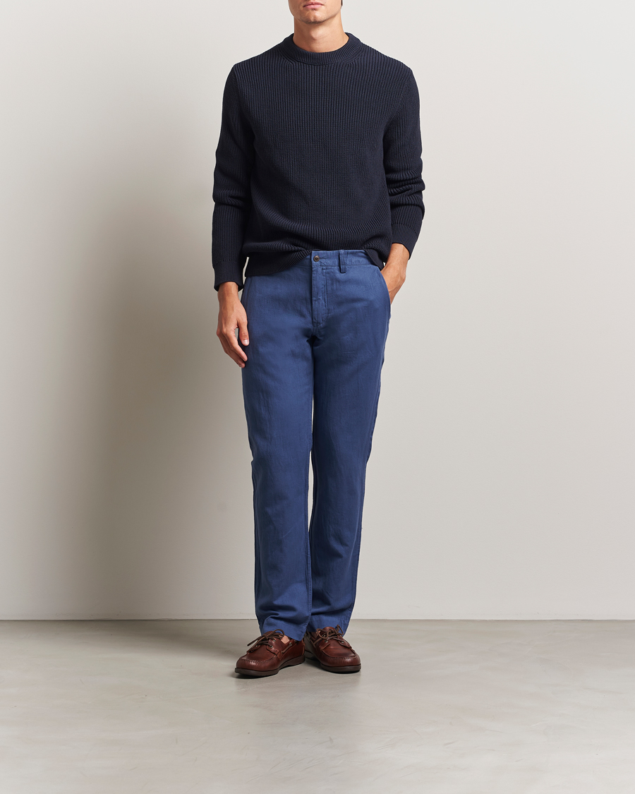 Men | Trousers | Polo Ralph Lauren | Bedford Cotton/Linen Straight Fit Pants Old Royal