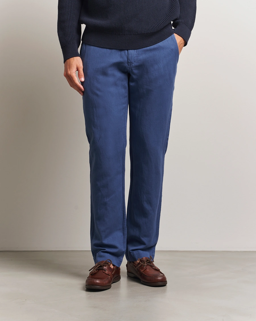 Men | Trousers | Polo Ralph Lauren | Bedford Cotton/Linen Straight Fit Pants Old Royal