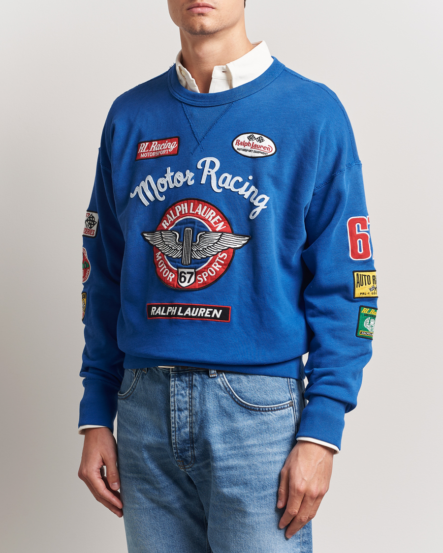 Men | Sweaters & Knitwear | Polo Ralph Lauren | Vintage Fleece Motor Racing Sweatshirt Heritage Blue